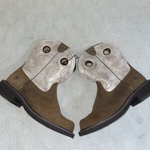 Ariat Women’s Work Boots Size 7.5 B Brown Beige Leather Workwear Outdoors Horses